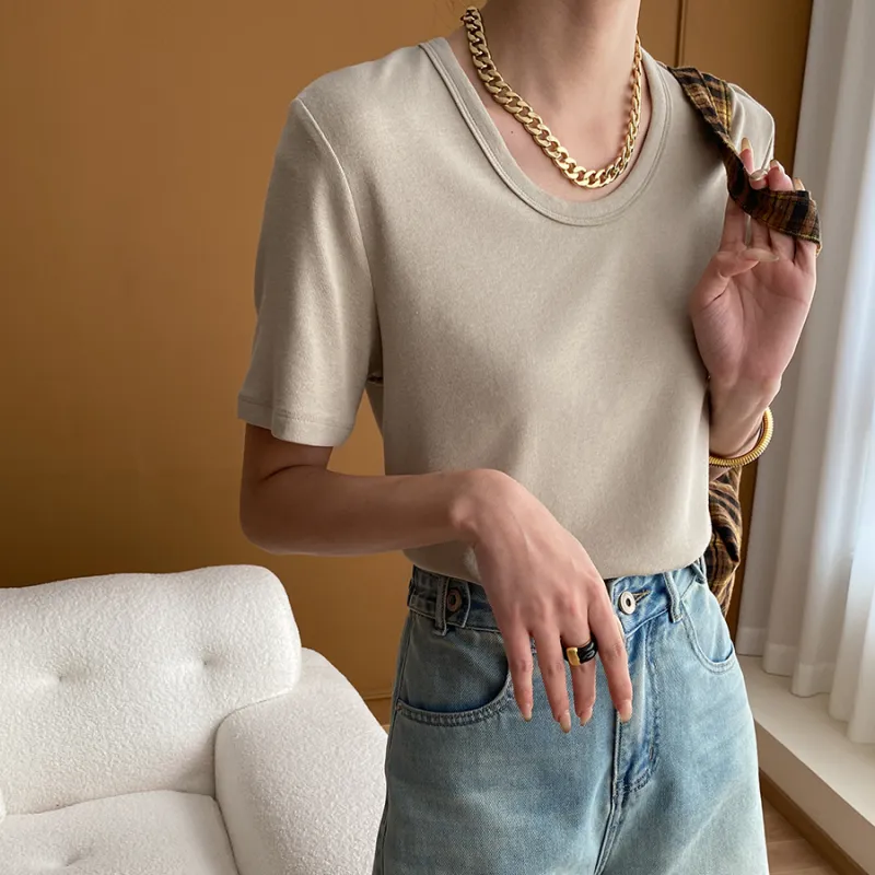CHARM PICK T Shirt Women's Gray-6