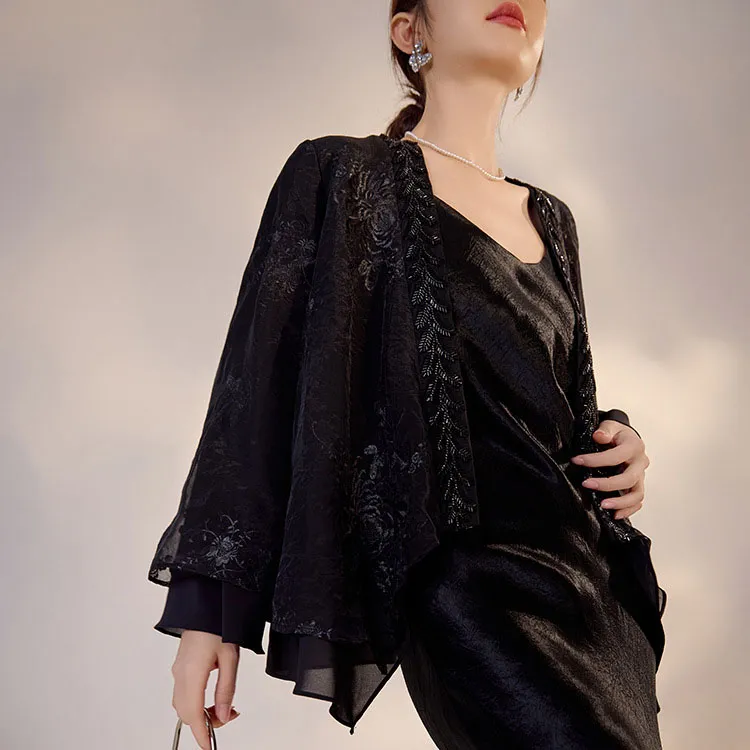 CHARM PICK Shirts Women's Black-3
