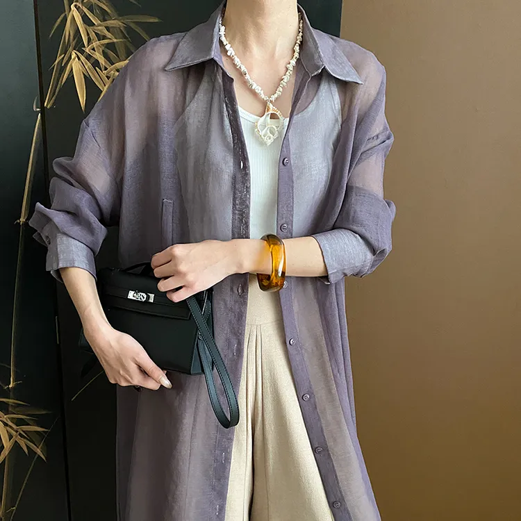 CHARM PICK Shirt Women's Coffee-3