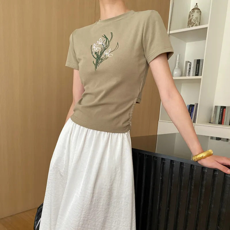 CHARM PICK T Shirt Women's Yellow-5