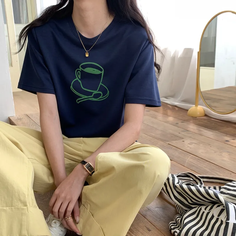 CHARM PICK T Shirt Women's Blue-3