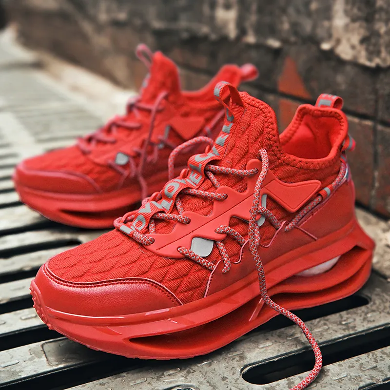 DAFK Cushioning Support Chunky Sneakers Men's Red-3
