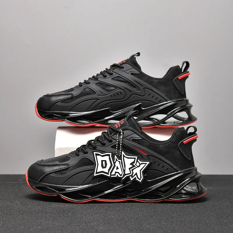 DAFK Abrasion Resistant Support Rebound Low Top Casual Running Shoes Men's Black-3