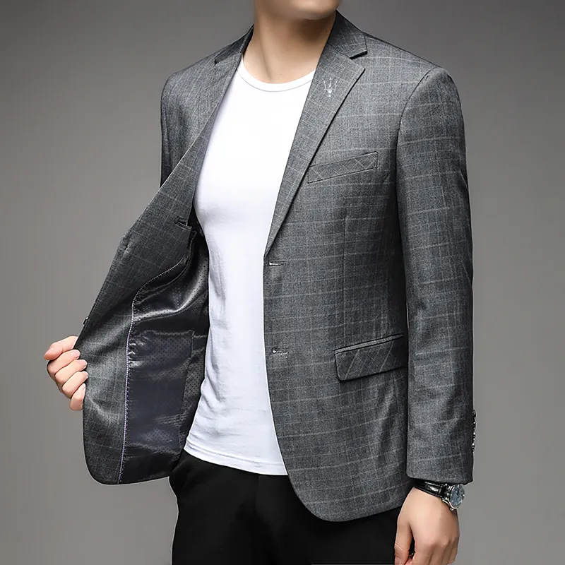 Maserati Business Suit Men's Gray-3