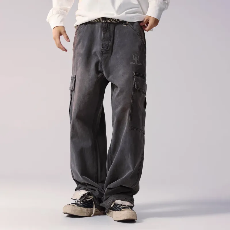Maserati Casual Pants Unisex Dark Gray-2