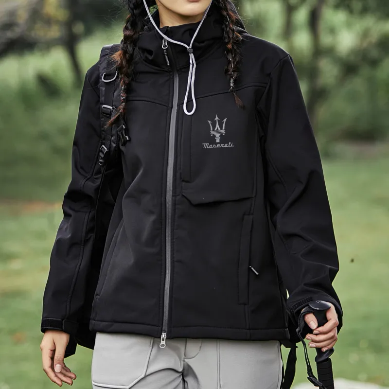 Maserati Trench Coat Unisex Black-2