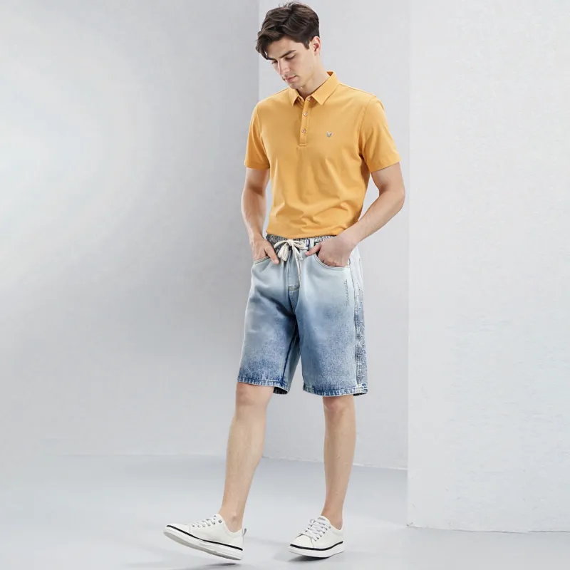 Maserati Denim Shorts Unisex Blue-4