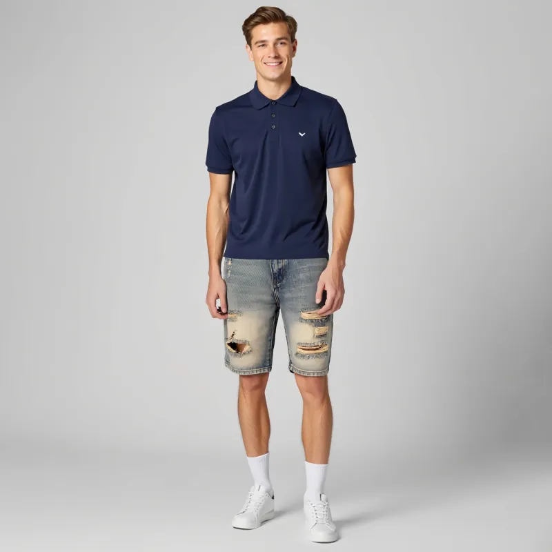 Maserati Denim Shorts Unisex Washed Color-4
