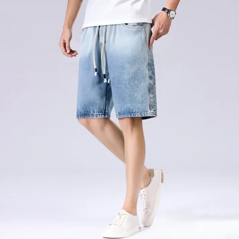 Maserati Denim Shorts Unisex Blue-2