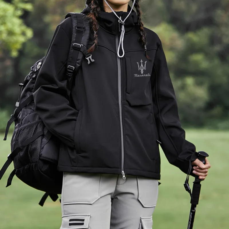 Maserati Trench Coat Unisex Black-4