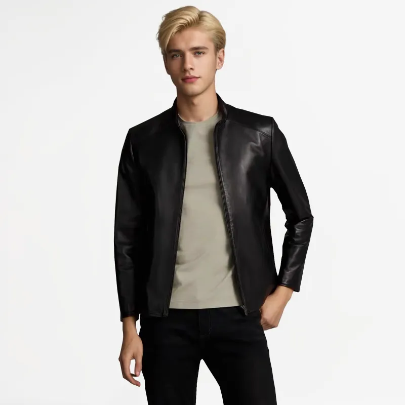Maserati Leather Jacket Unisex Black-2