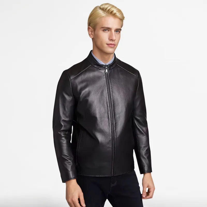 Maserati Leather Jacket Unisex Black-3