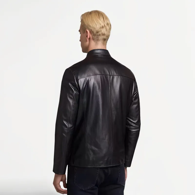 Maserati Leather Jacket Unisex Black-4