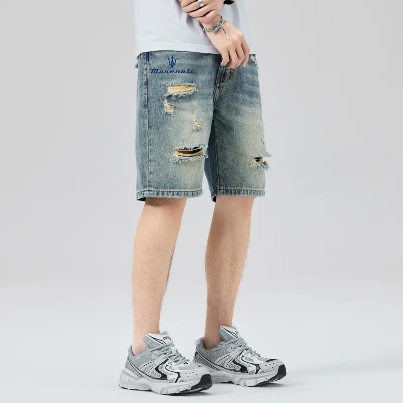 Maserati Denim Shorts Unisex-5