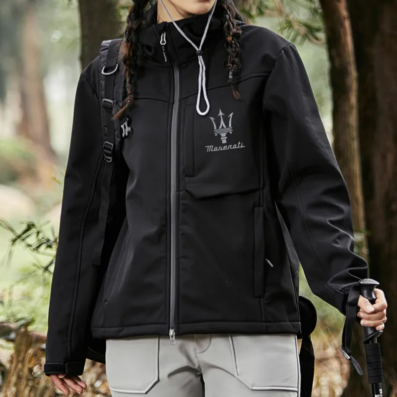Maserati Trench Coat Unisex Black-3
