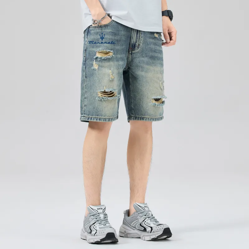 Maserati Denim Shorts Unisex-3