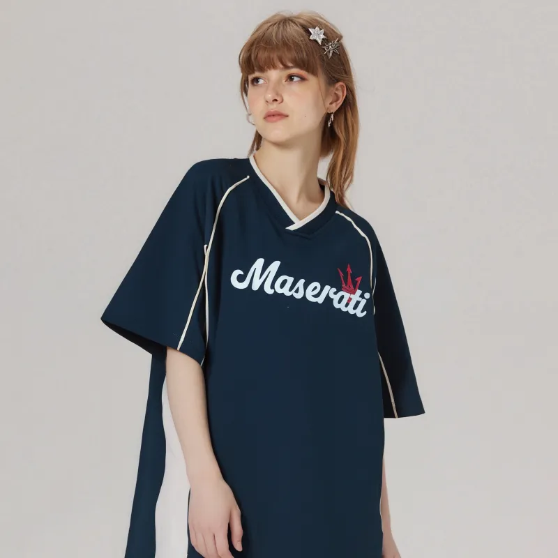 Maserati T Shirts Unisex Navy Blue-2