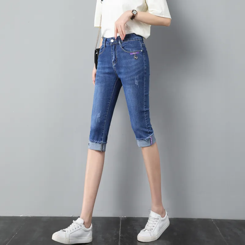 SITOL Denim Shorts Women's Blue-3