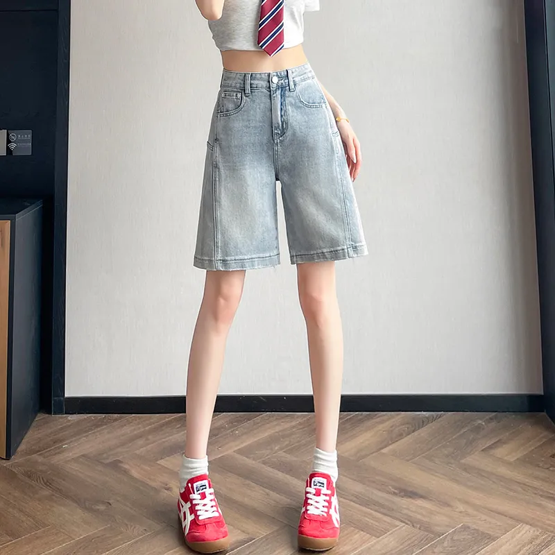 SITOL Denim Shorts Women's Blue-1