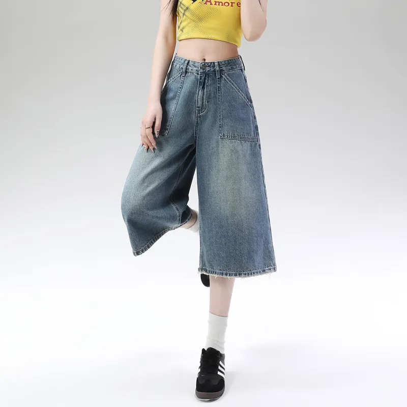 SITOL Denim Shorts Unisex Blue-4