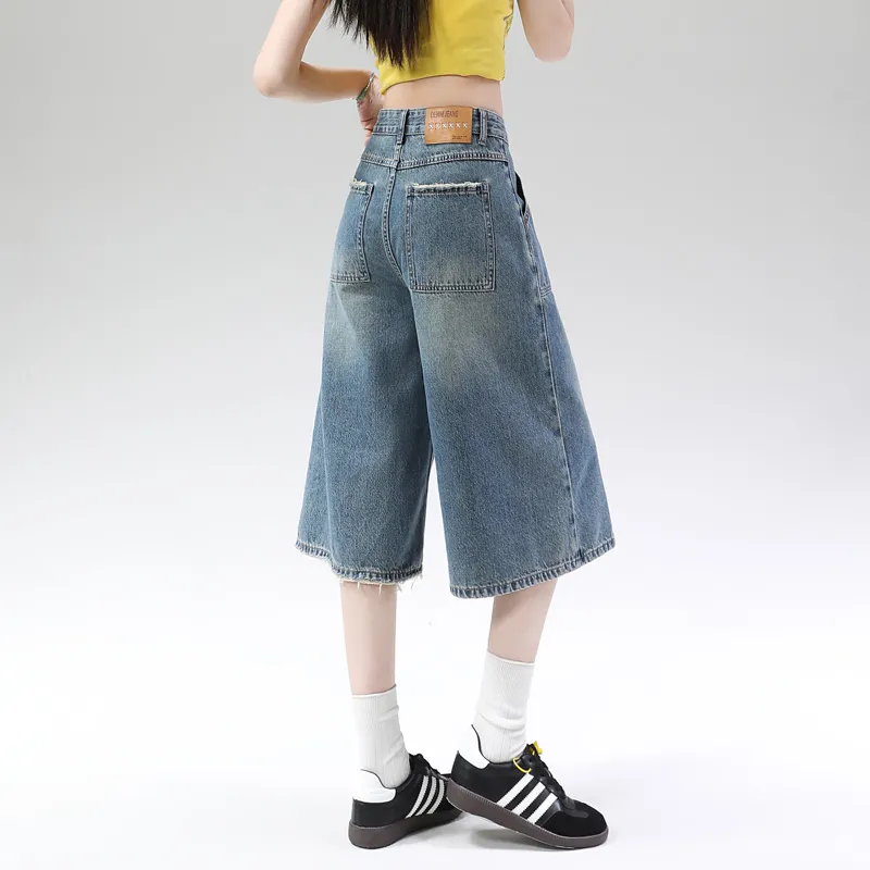 SITOL Denim Shorts Unisex Blue-6