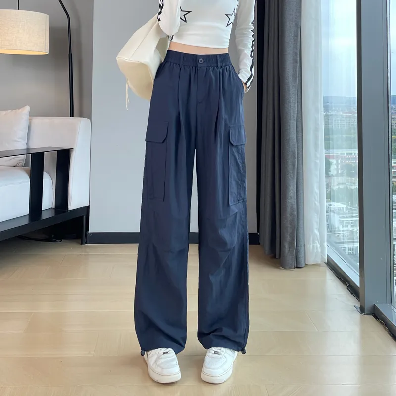 SITOL Cargo Pants Women's Navy Blue-1