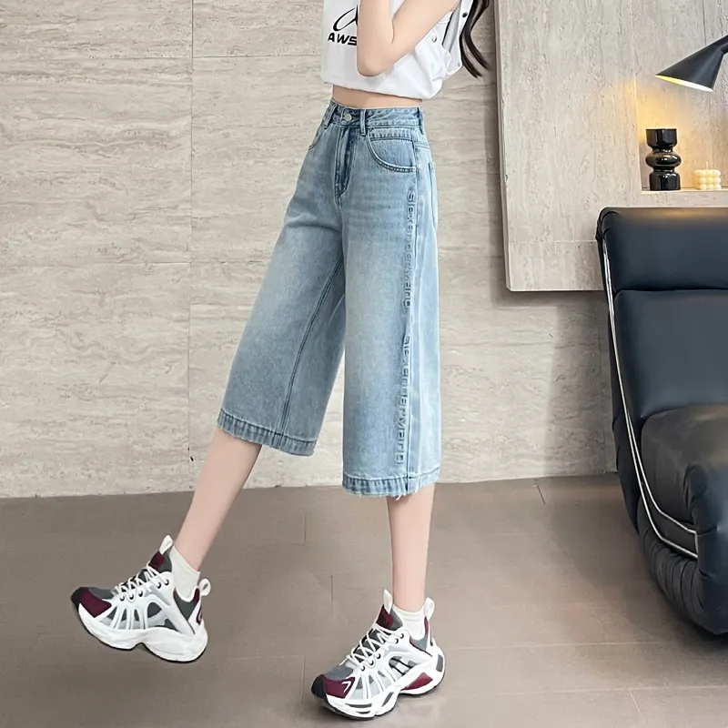 SITOL Denim Shorts Women's Blue-5