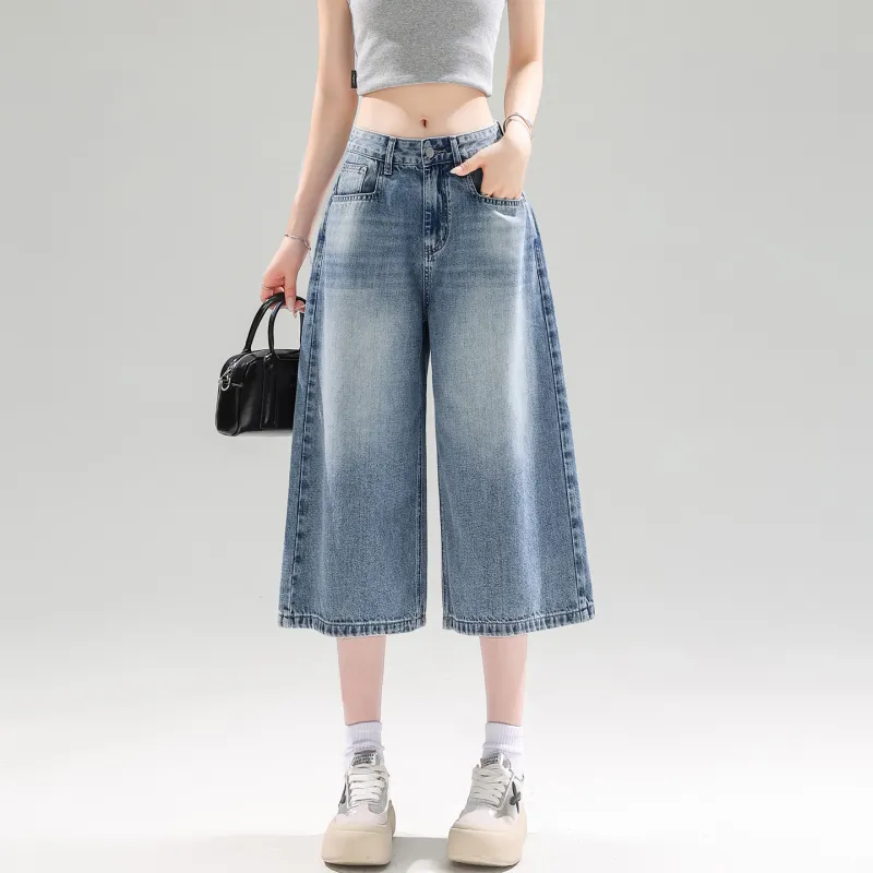 SITOL Denim Shorts Women's Blue-2