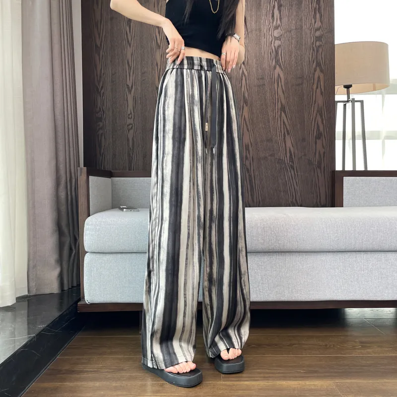 SITOL Casual Pants Women's Black White-4