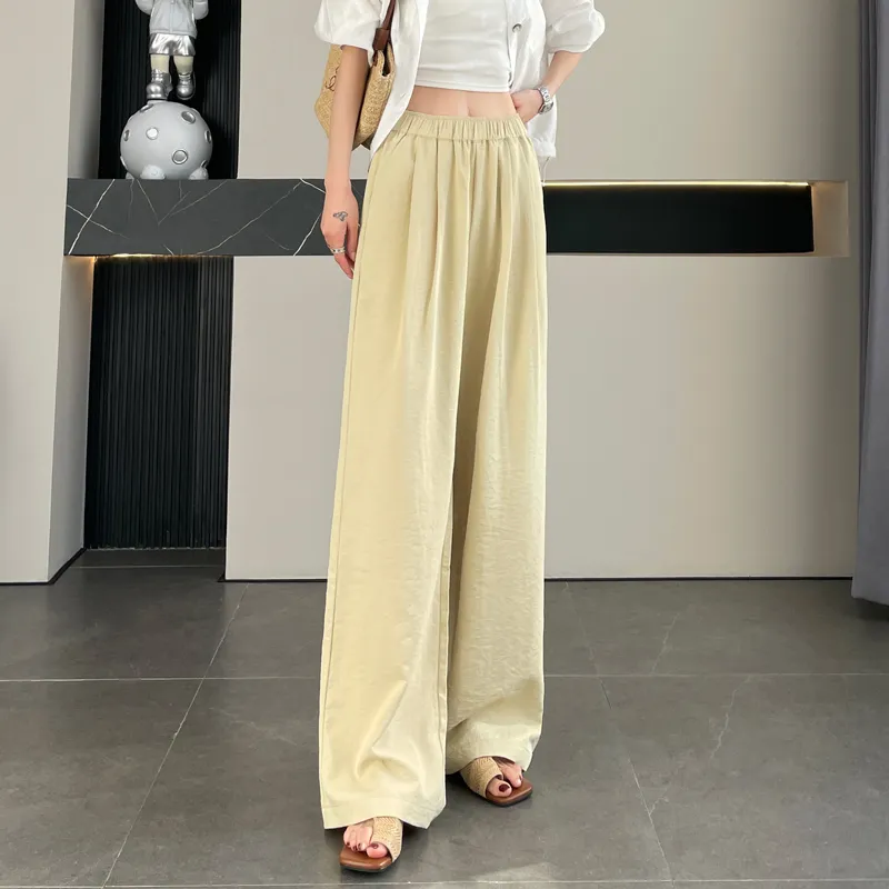SITOL Casual Pants Women's Light Yellow-3