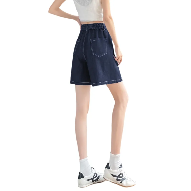 SITOL Denim Shorts Women's Blue-1
