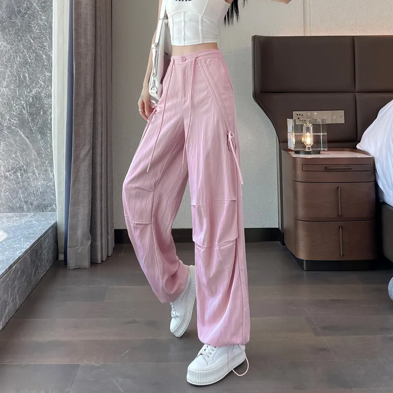 SITOL Cargo Pants Women's Pink-3