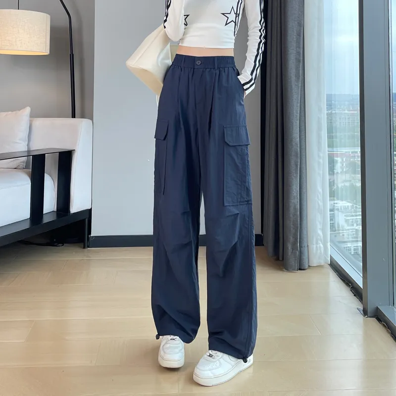 SITOL Cargo Pants Women's Navy Blue-4