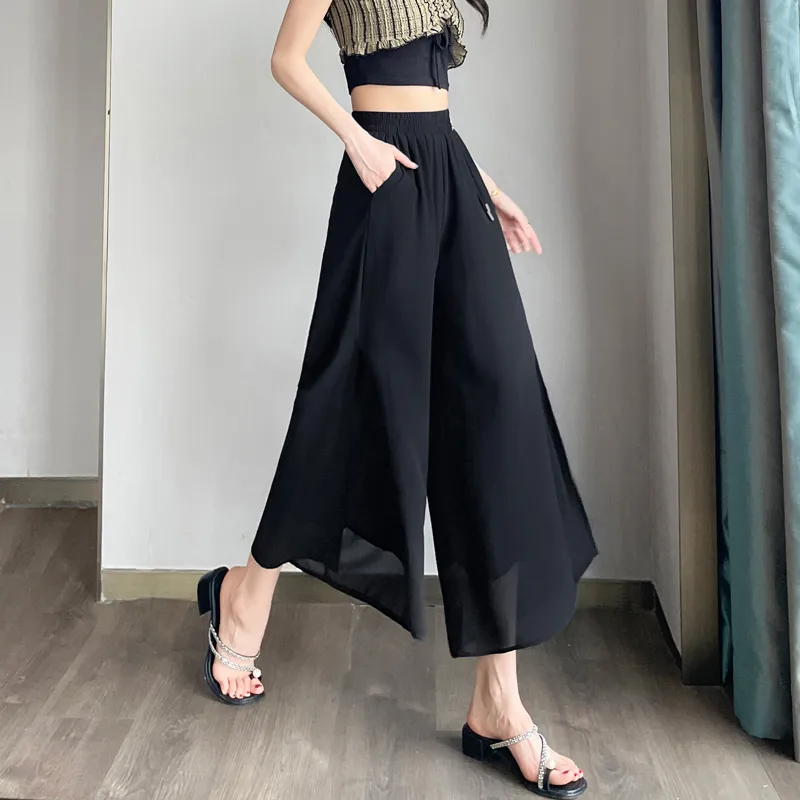 SITOL Casual Long Skirts Women's Black-3
