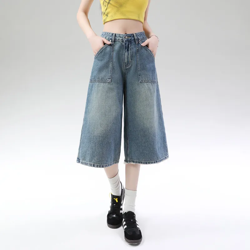 SITOL Denim Shorts Unisex Blue-5