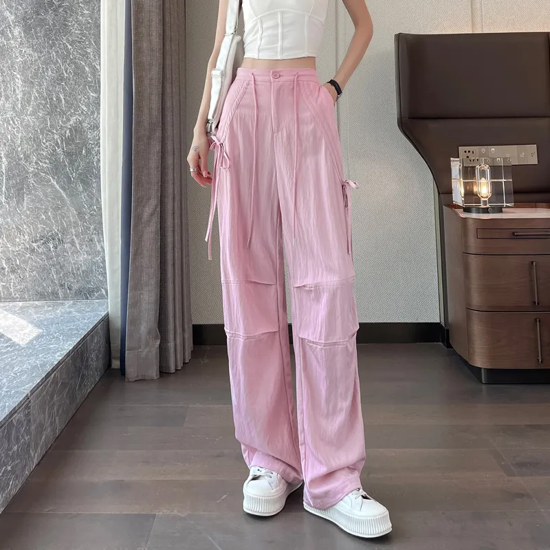 SITOL Cargo Pants Women's Pink-4
