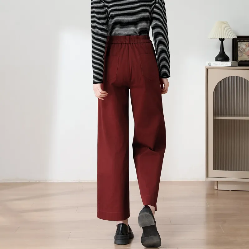 SITOL Casual Pants Unisex Angora Red-6