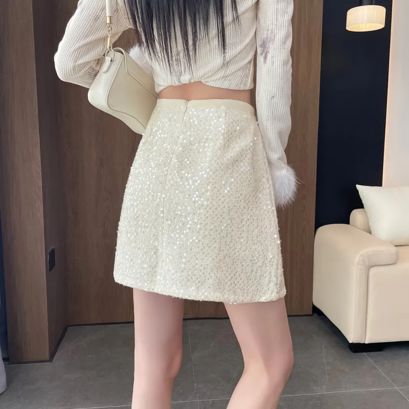 SITOL Casual Short Skirts Women's Ecru-6