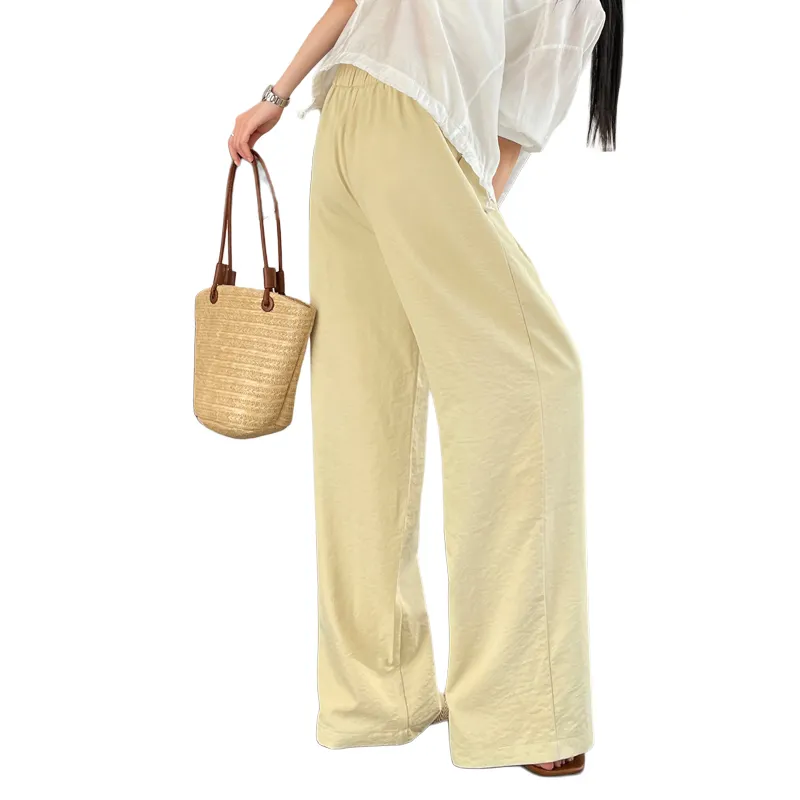 SITOL Casual Pants Women's Light Yellow-1