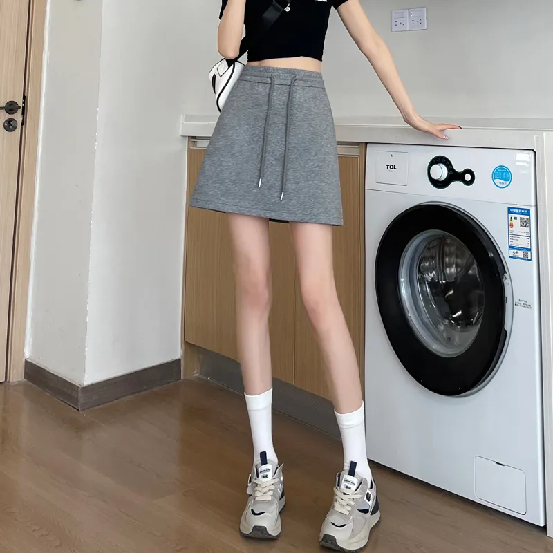 SITOL Casual Short Skirts Women's Ecru-10
