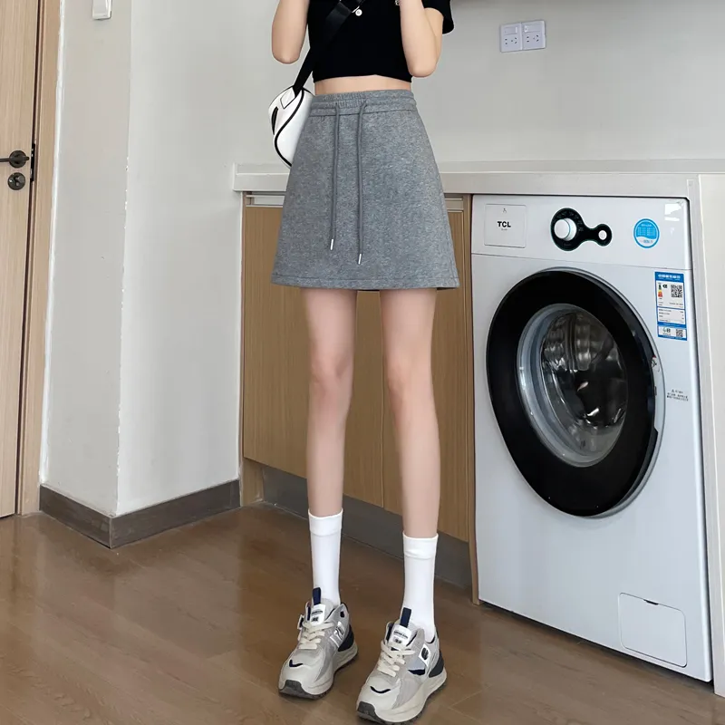 SITOL Casual Short Skirts Women's Ecru-12