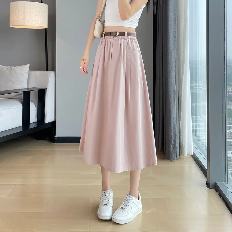 SITOL Casual Short Skirts Women's Pink-2