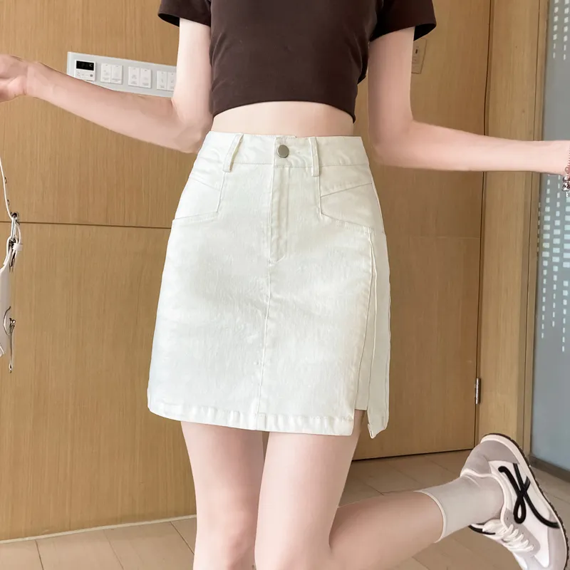SITOL Denim Short Skirts Women's-5