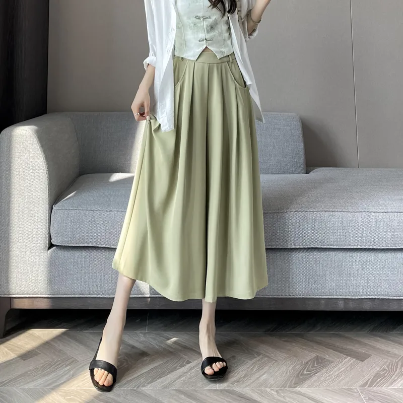 SITOL Casual Short Skirts Women's Light Green-4
