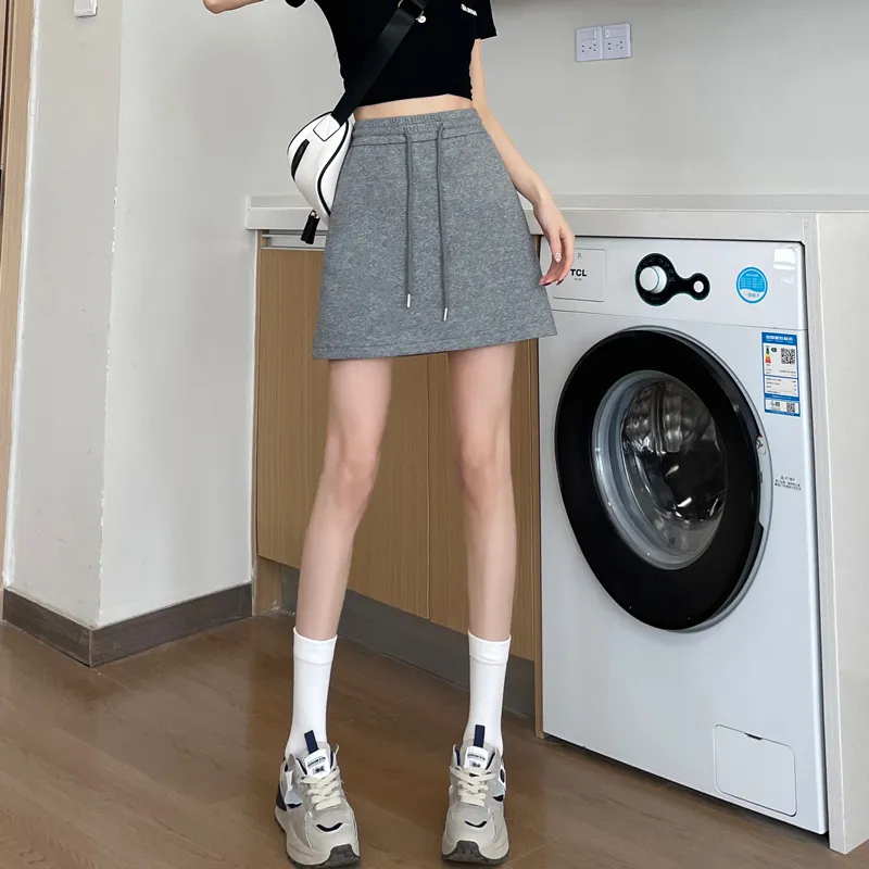 SITOL Casual Short Skirts Women's Ecru-11
