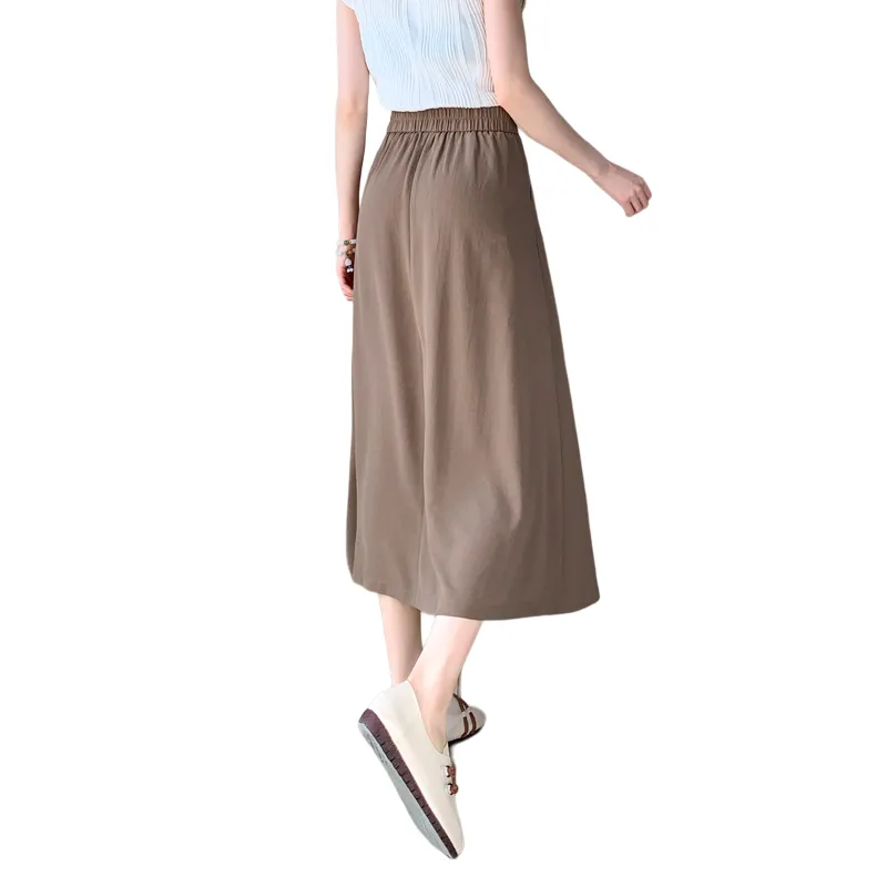 SITOL Casual Short Skirts Women's Coffee-1