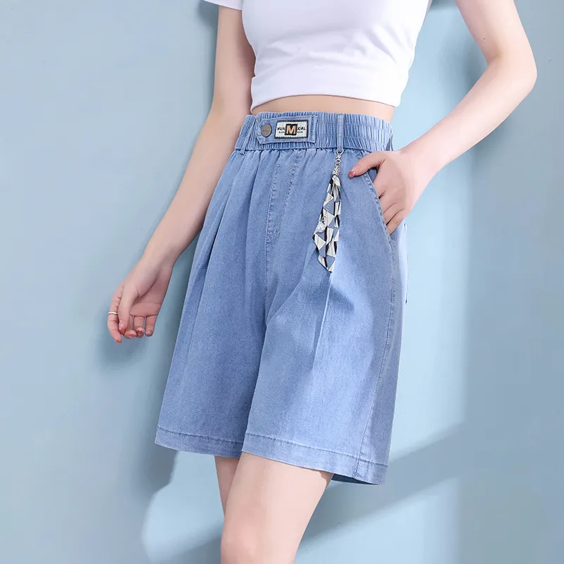 SITOL Denim Shorts Women's Blue-3