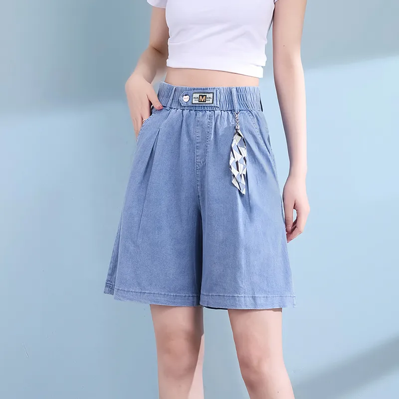 SITOL Denim Shorts Women's Blue-2