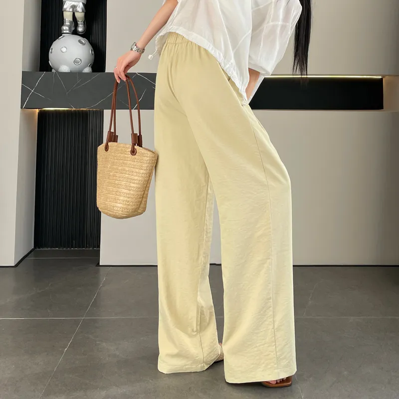 SITOL Casual Pants Women's Light Yellow-6