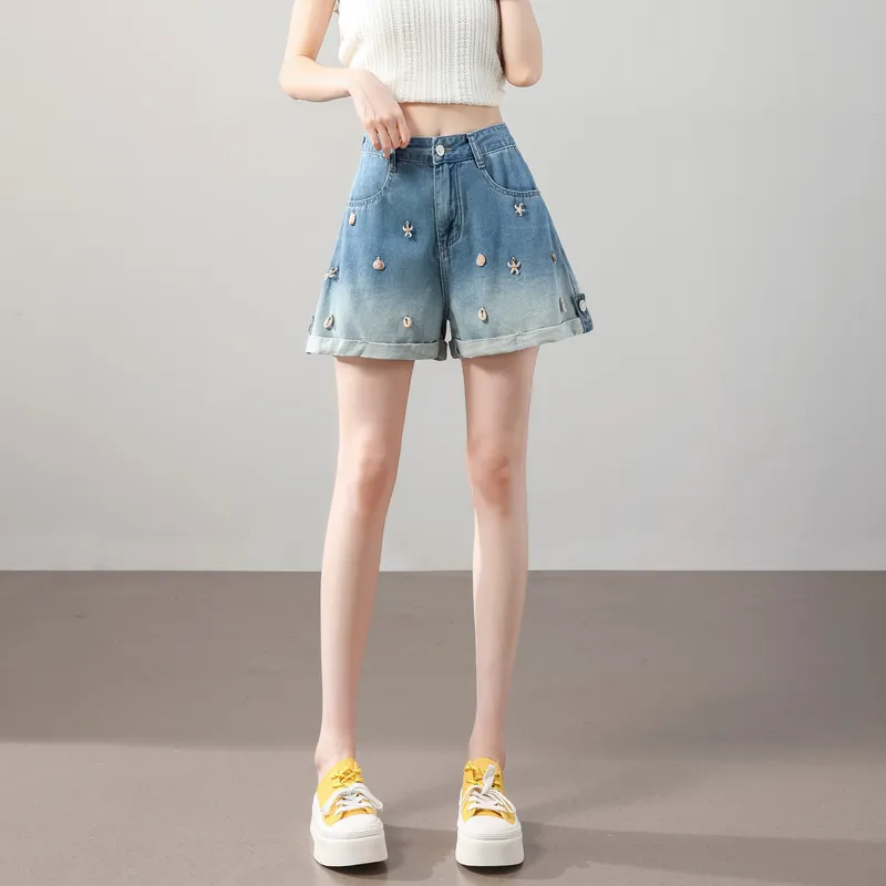 SITOL Denim Shorts Women's Blue-2